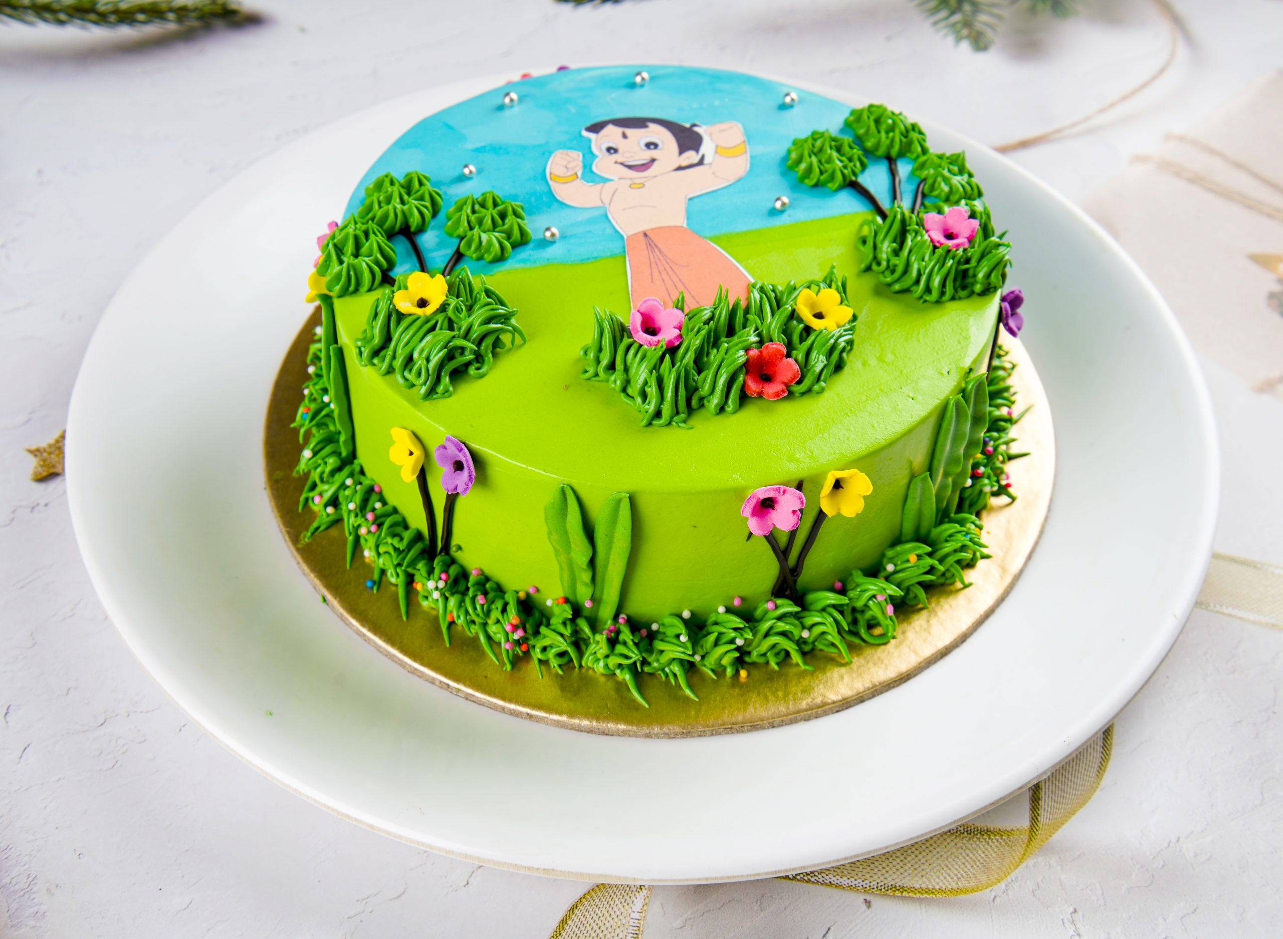 Chota Bheem In Princes Land - Birthday Cake - 1636x1288 PNG Download -  PNGkit
